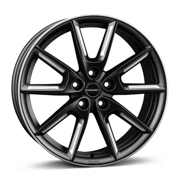"LX 80840 black matt silver spoke rim